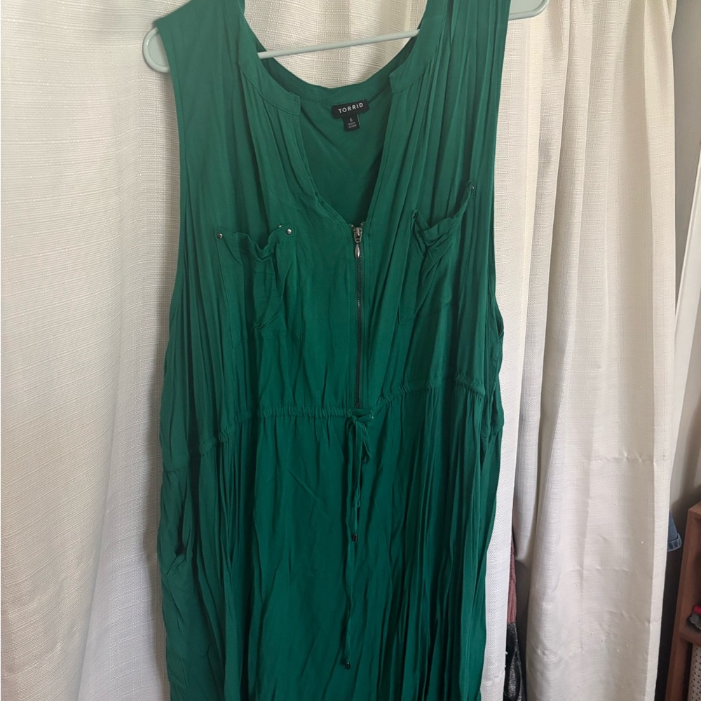 Torrid Vibrant Green Midi Dress